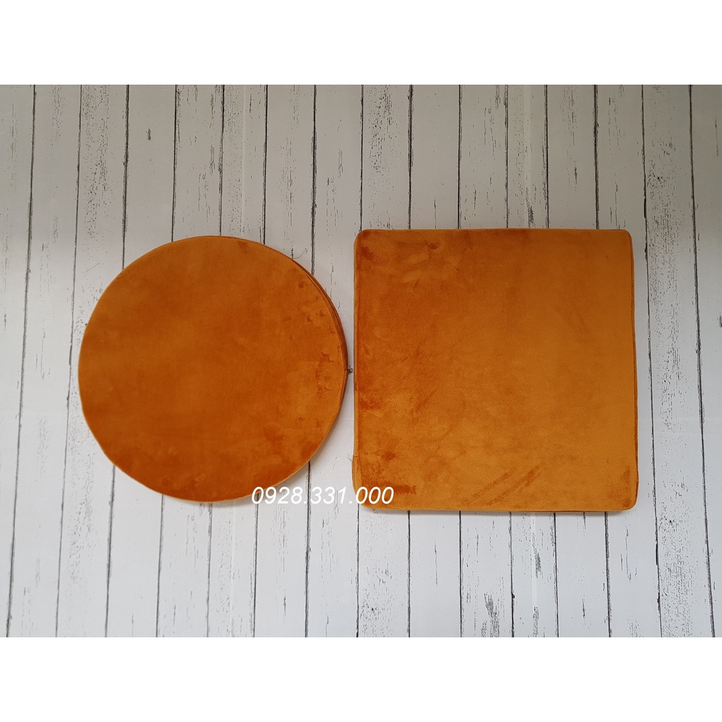 Đệm ngồi ghế, nệm ngồi bệt Vải Nhung cao cấp có khóa kéo