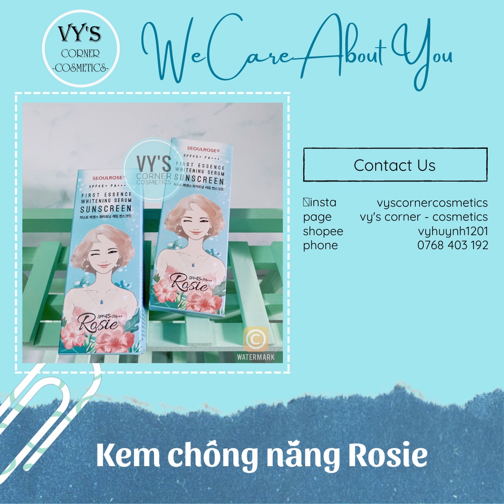 [MẪU MỚI]Kem chống nắng 5 trong 1 Rosie First Essence Whitening Serum Sunscreen