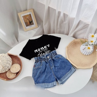 combo quần bò áo croptop cho bé