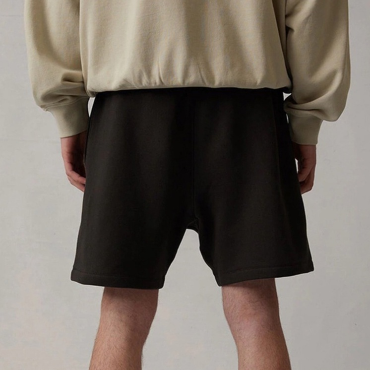 Quần Short Fear Of God Essentials 1977, Quần đùi FOG 1977, Chất liệu Cotton, 2 màu đen, Kem BapeVN