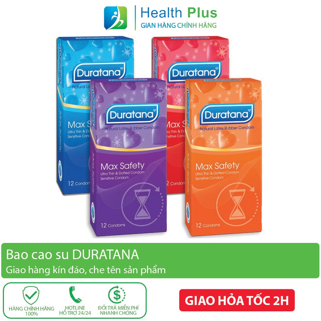 Bao cao su Duratana có gai, siêu mỏng (1 hộp nhỏ 10 cái) - Tanaphar