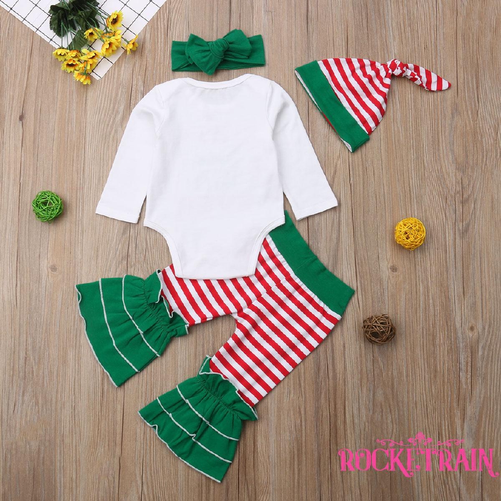 Bộ áo quần dài tay kèm băng đô và nón trùm 4 món xinh xắn cho bé gái 0-24 tháng tuổi