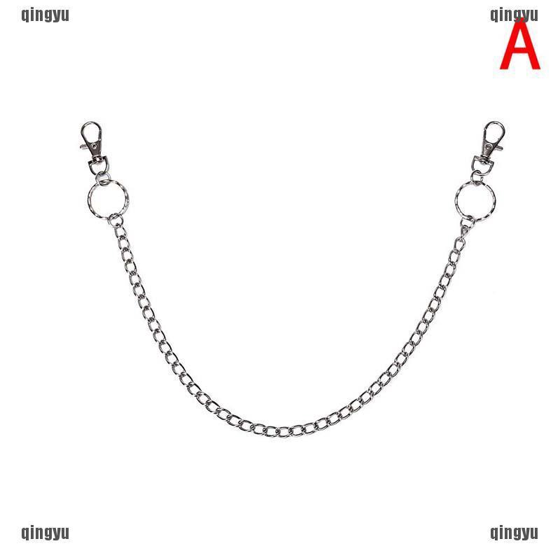 Tcmy ❤♣ Móc Khóa Dây Xích Kèm 3 Vòng Nhẫn Phong Cách Punk