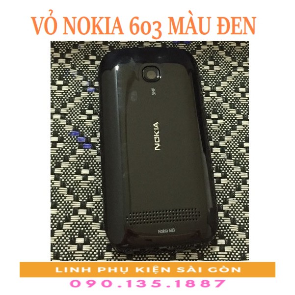 VỎ NOKIA 603 MÀU ĐEN