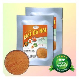 Bột Cà Rốt Nguyên Chất Sấy Lạnh 20g 50g 100g chuyên dùng tạo màu thực phẩm