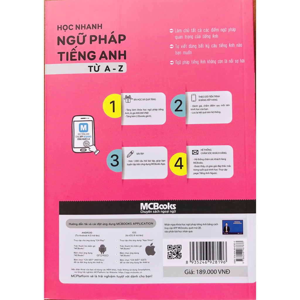 Sách Học Nhanh Ngữ Pháp Tiếng Anh Từ A Z + tặng kèm bút hoạt hình