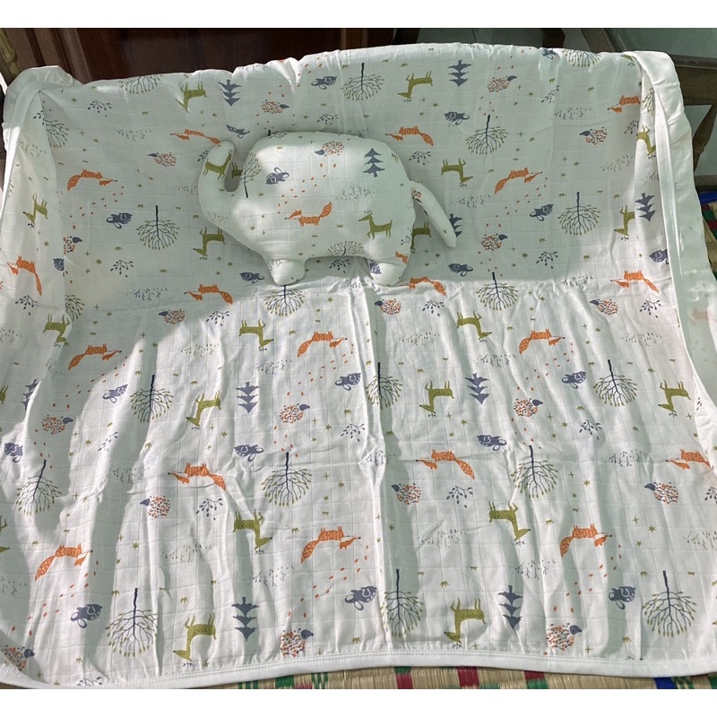 Bộ mền gối Bamboo hình voi con đáng yêu