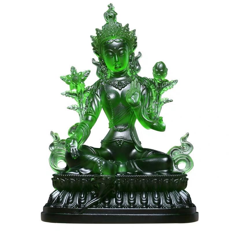 Tượng Tara Xanh lưu ly 4"