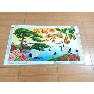 tranh đính sẵn chưa khung(tranh Phú Quý Bình An)