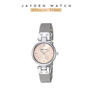 Đồng hồ nữ anne klein 3003lpsv silver-tone pink dial 26mm