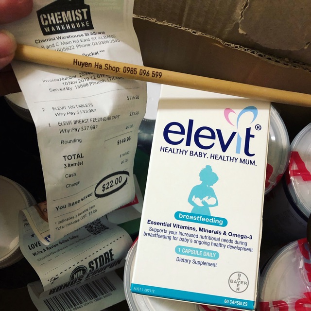 Elevit sau sinh Úc