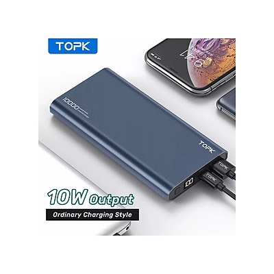 Sạc Dự Phòng Topk 10000maH Sạc Nhanh Hiển Thị màn Hình Điện Tử