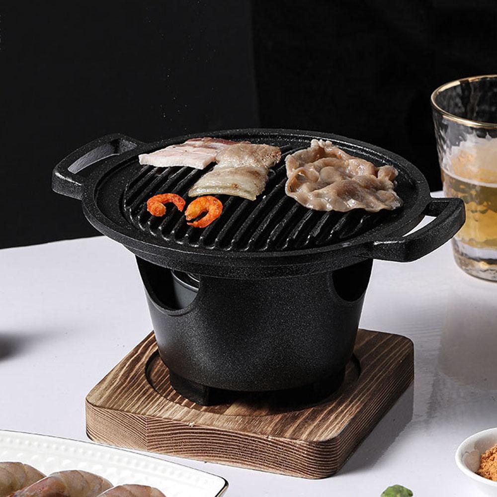 Vỉ Nướng BBQ Mini Bằng Hợp Kim Nhôm Phong Cách Nhật Bản Tiện Dụng Cho Gia Đình