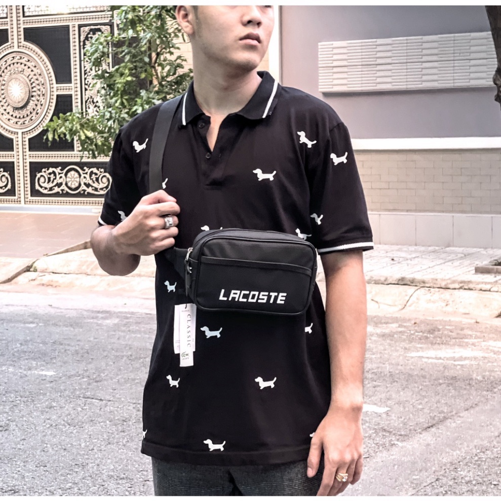 Túi bao tử đeo chéo nam nữ Lacoste 2021 minibag form box | BigBuy360 - bigbuy360.vn