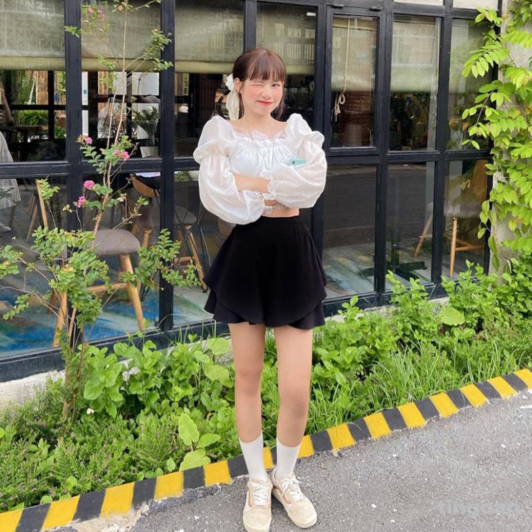 Quần giả váy short đùi đen babydoll skort dáng bèo xòe kiểu nữ tính Mophus - MQ001 | BigBuy360 - bigbuy360.vn