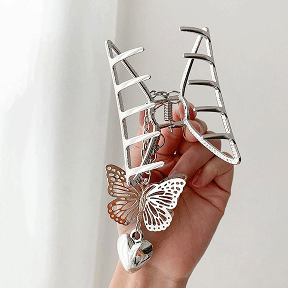 Kẹp Càng Cua Kim Loại Thiết Kế Hình Học Rỗng Thời Trang Thanh Lịch Cho Nữ