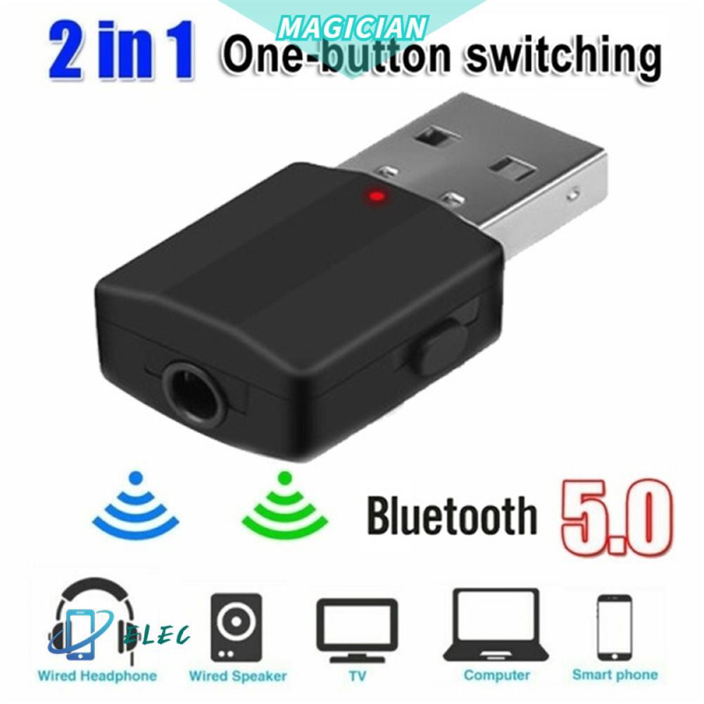 Đầu thu phát tín hiệu Bluetooth 5.0 không dây mini 2 trong 1 giắc cắm 3.5mm