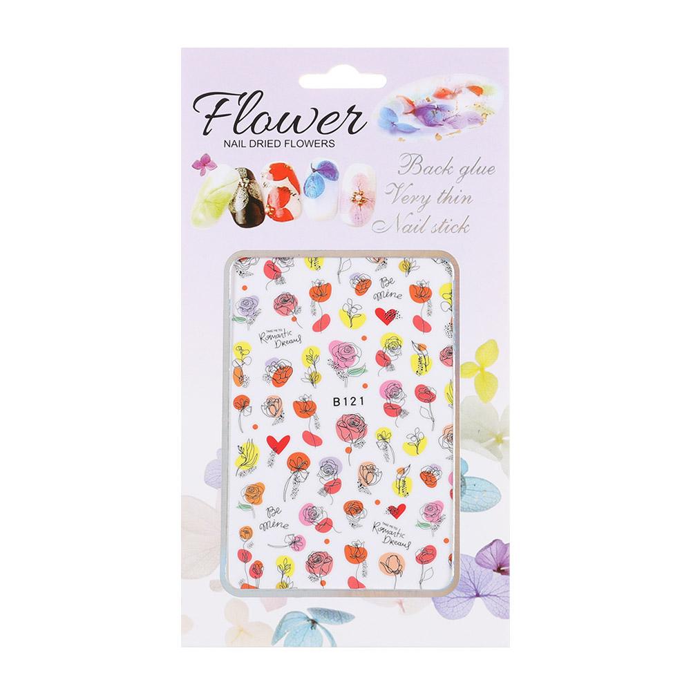 Sticker Dán Móng Họa Tiết Hoa Hồng Chống Nước