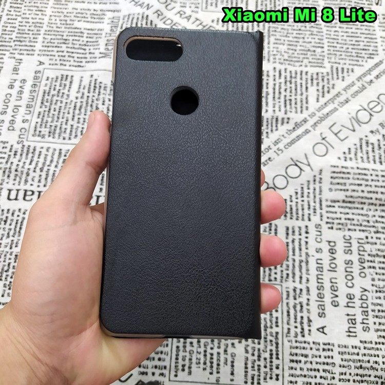 Bao Da Xiaomi Mi 8 Lite / Mi Note 10 Lite Kiểu Dáng Gấp 2 Mặt Và Có Phối Ví Sang Trọng