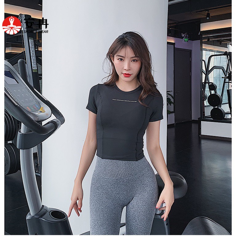 Áo thun thể thao ANRAN tay ngắn chất lượng dành cho nữ