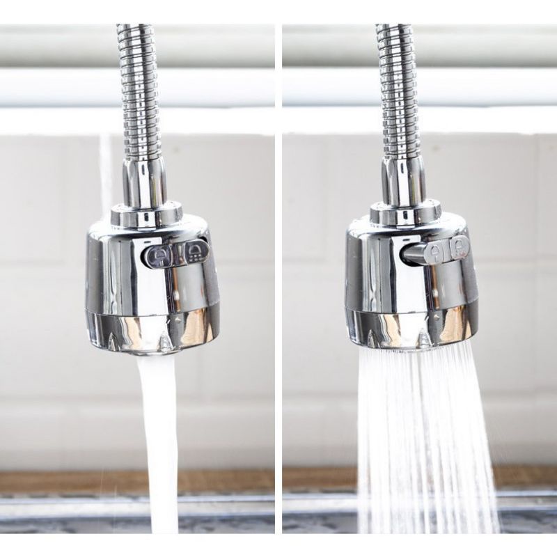 Đầu vòi nước tăng áp, đầu tăng áp rửa chén (bát) xoay 360 độ bằng inox với 2 chế độ nước tiện dụng - Bách Hóa Việt Hường