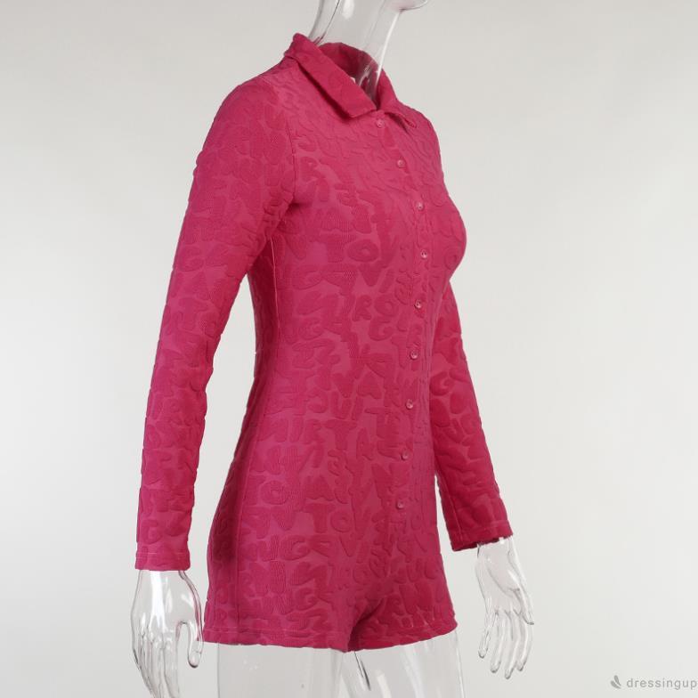 Bộ áo liền quần tay dài in chữ thời trang quyến rũ cho nữ | BigBuy360 - bigbuy360.vn