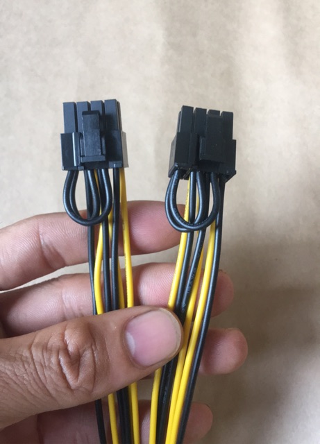 Cáp chuyển 6 pin sang 2 cổng 8 pin vga
