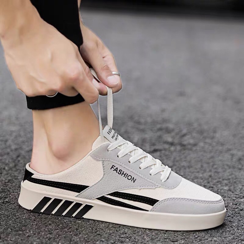 Giày sục nam chất liệu vải form đứng không bị gãy form