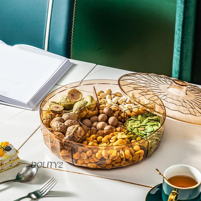 Hộp Đựng Kẹo Trong Suốt Để Bàn Tiện Dụng 2 Ngăn