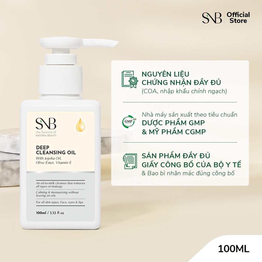 Dầu Tẩy Trang  DEEP CLEASING OIL SNB 100ml