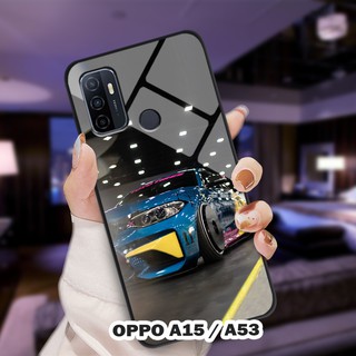 Ốp lưng kính in 3D siêu xe cho điện thoại OPPO A15/A53