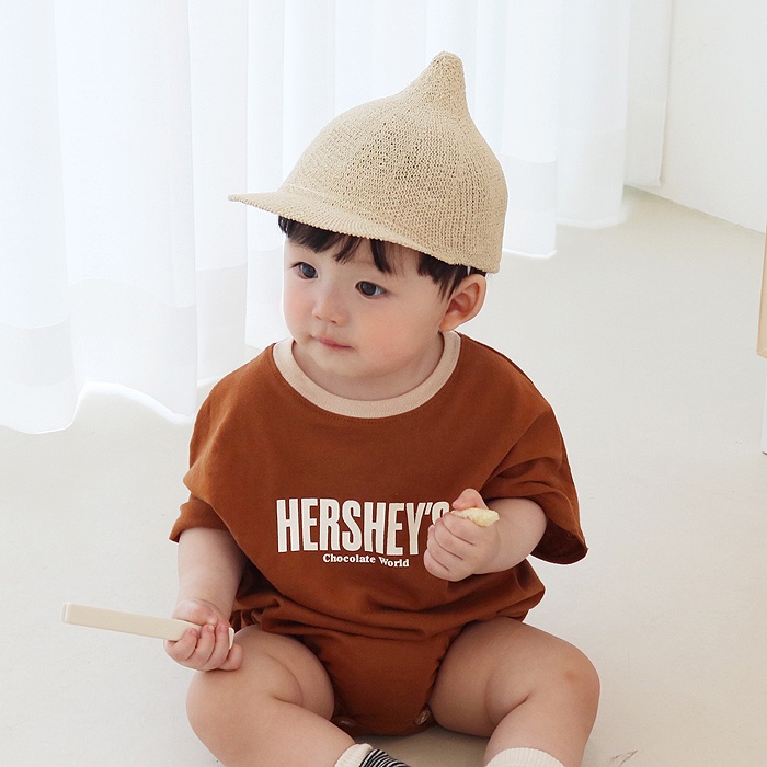 Bộ Áo Liền Quần Tay Ngắn Chất Liệu Cotton Thời Trang Mùa Hè Dễ Thương Cho Bé 3-24 Tháng Tuổi