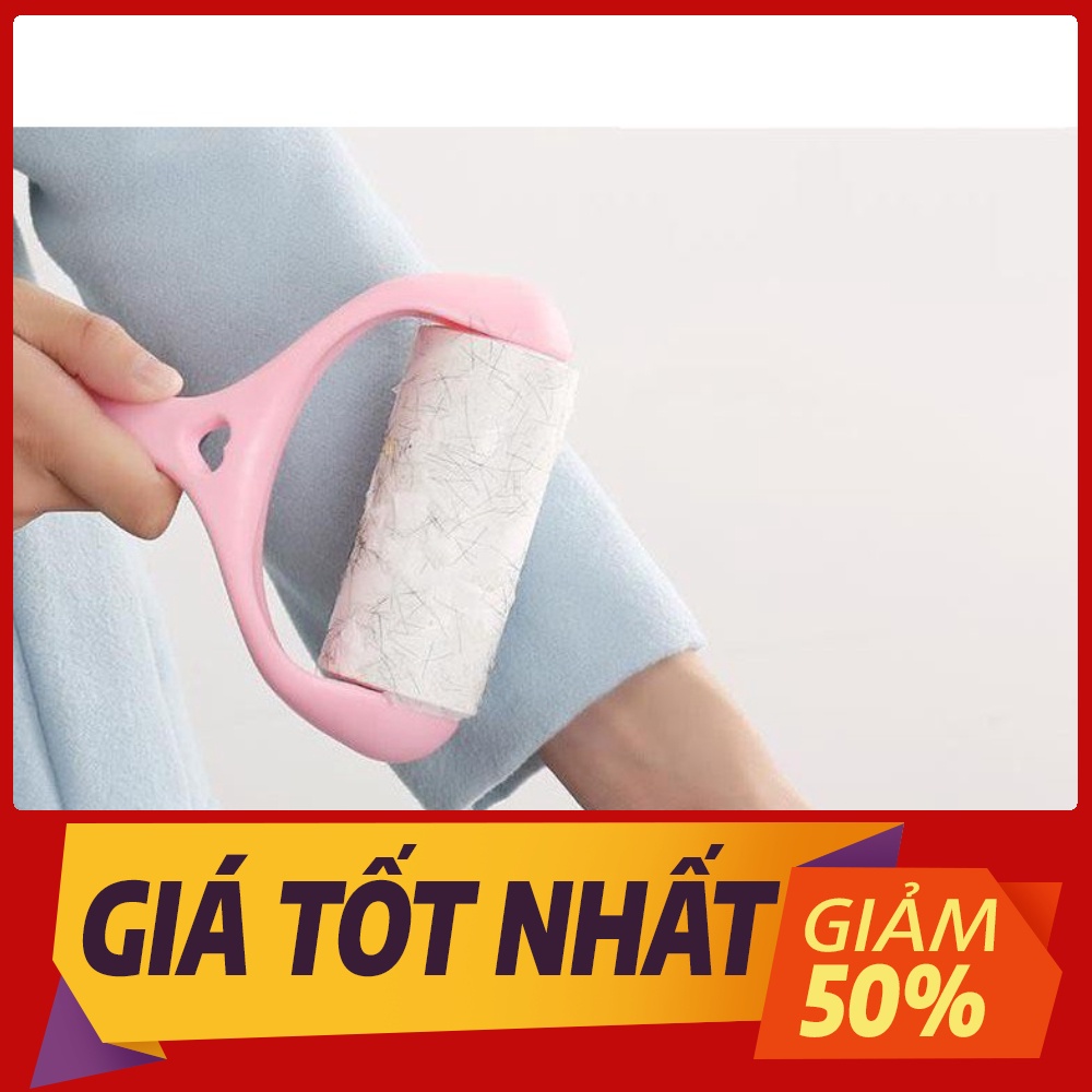 Cây Lăn Bụi Quần Áo, Lông Chó Mèo Tặng Kèm 2 Cuộn Lăn Siêu Tiện Lợi