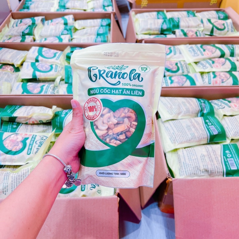 Granola siêu hạt ăn kiêng ngũ cốc giảm cân dinh dưỡng eat clean không đường thêm hạt Macca