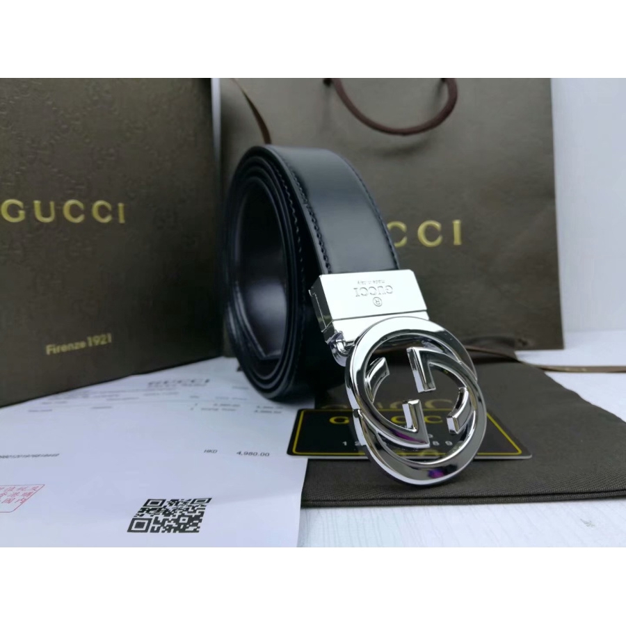 Thắt Lưng Gucci Bằng Da Có Khóa Dập Nổi Kiểu Cổ Điển Dành Cho Nam