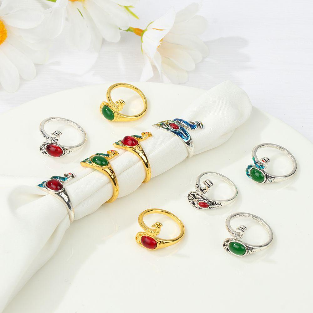 Nhẫn Hở Hỗ Trợ Đan Len Hình Chim Công Tiện Dụng