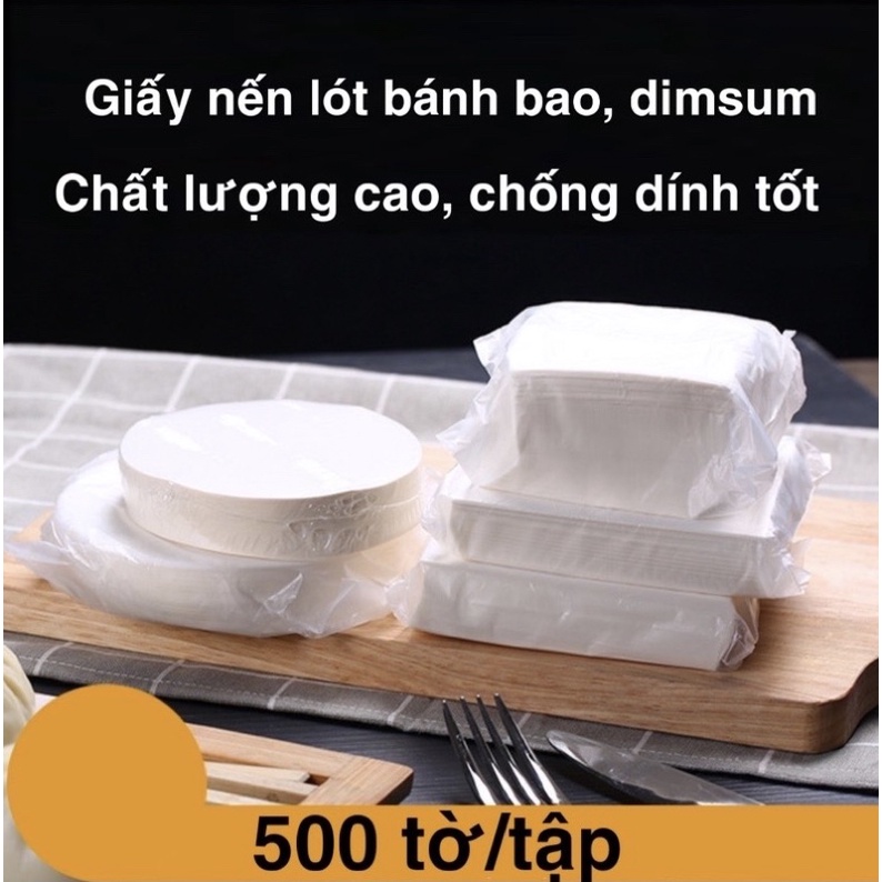 500 tờ giấy nến lót bánh bao, dimsum