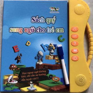 Combo 5 sách nói song ngữ tặng bút cho bé