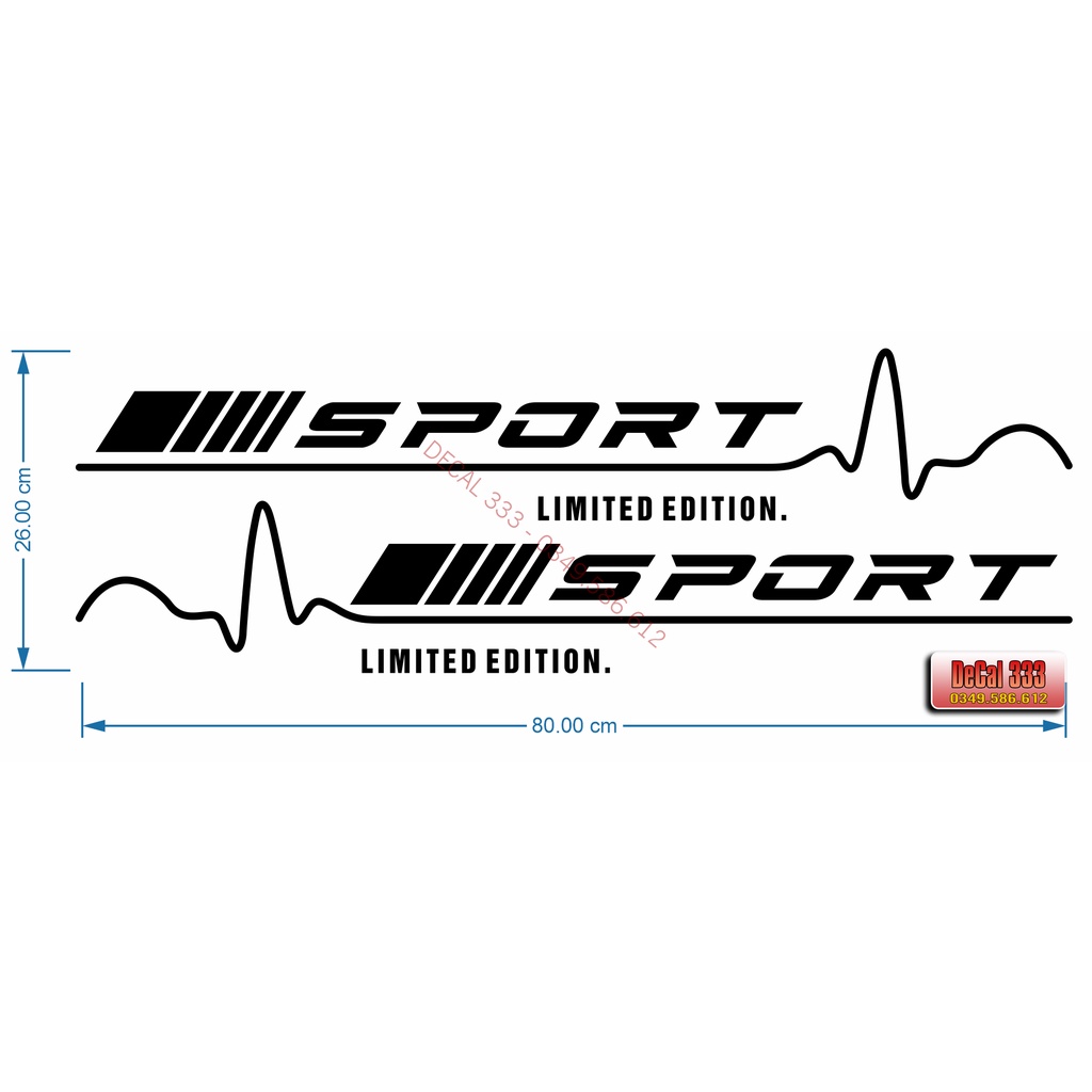 Decal tem dán xe ô tô  AMG SPORT WRC 567001 567002 567004