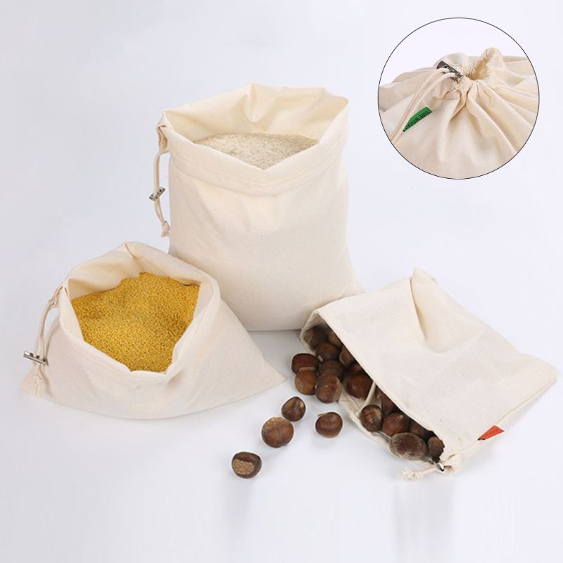 Túi Lưới Mua Sắm Bằng Cotton Có Thể Tái Sử Dụng