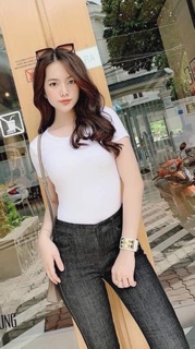 Áo thun borip nữ trơn cổ tròn