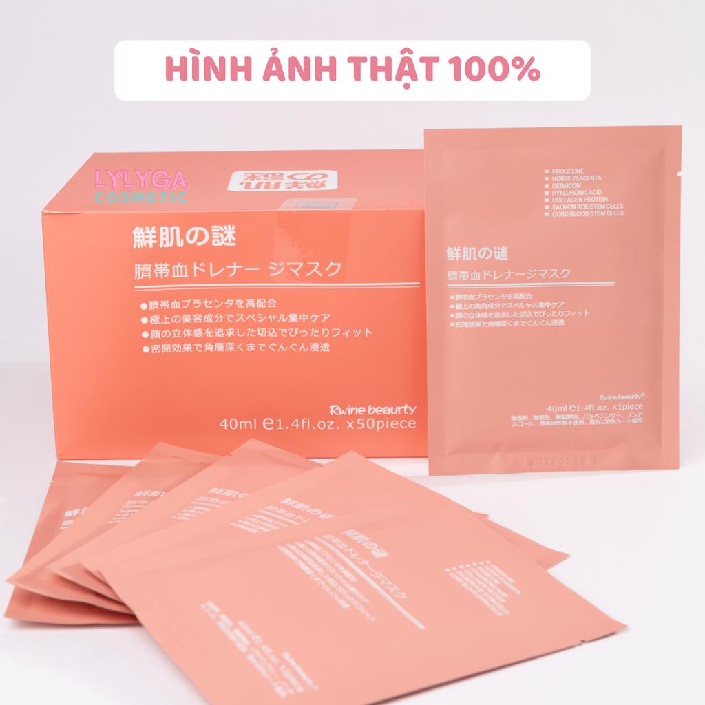 Mặt nạ nhau thai cừu cuống rốn tế bào gốc Nhật Bản Rwine Beauty  dưỡng da, cung cấp độ ẩm, tái tạo collagen MN01