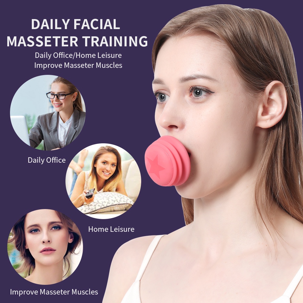 Dụng cụ luyện tập nâng cằm Junlaikang chống nếp nhăn giảm mỡ nhỏ gọn đáng yêu cho nữ