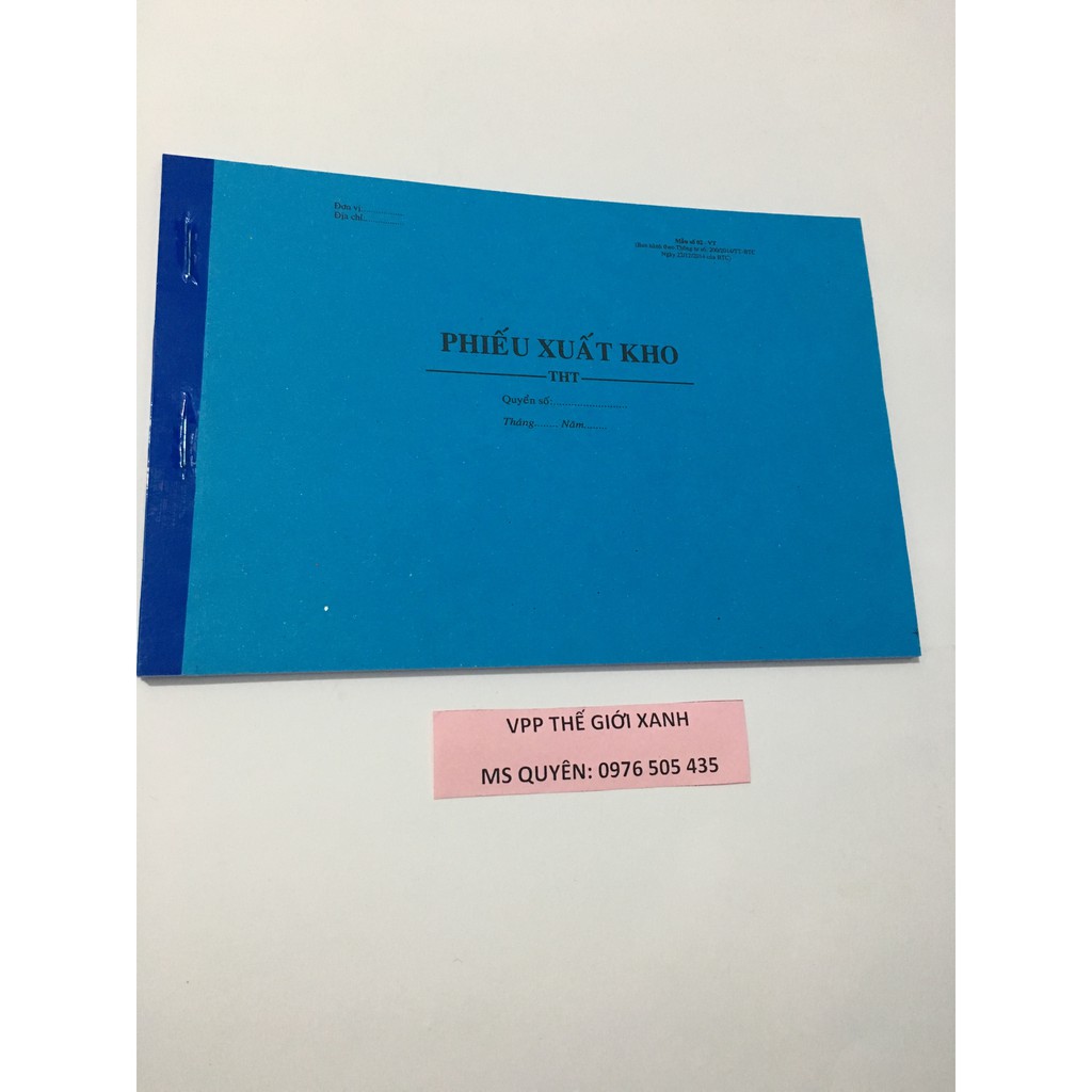 PHIẾU XUẤT 2 LIÊN NHỎ (12.5*18.5CM) (H)