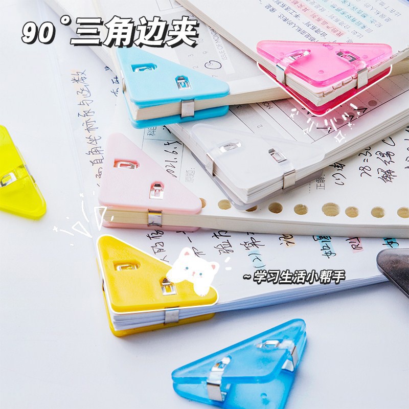 1 Kẹp Giấy Ghi Chú Hình Tam Giác Trong Suốt