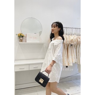 Váy sơmi lệch trễ vai CICISTUDIO