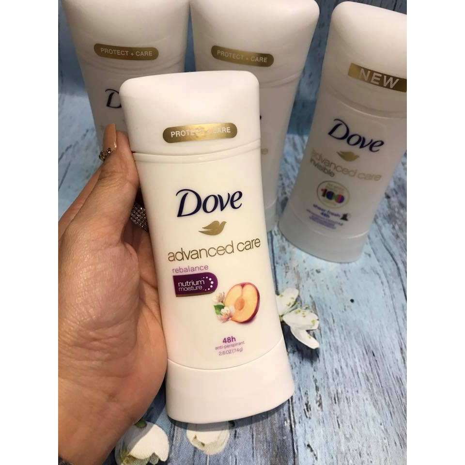 Lăn khử mùi dạng sáp Dove Advanced Care Cleartone 48h (hương hoa đào)