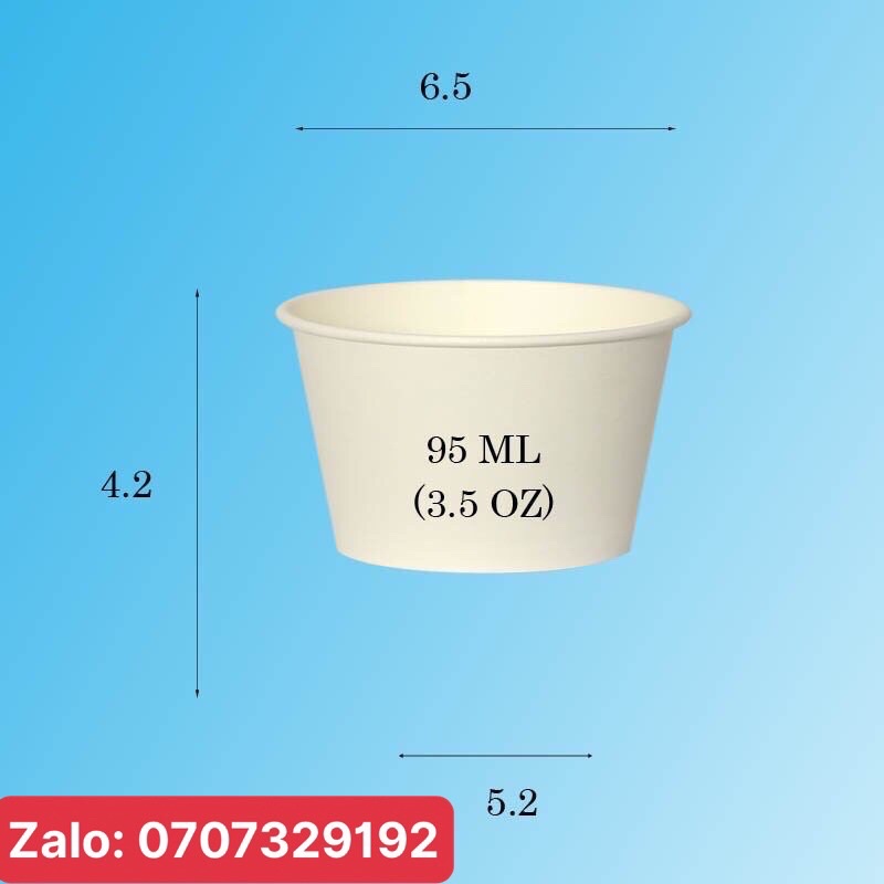 50 hủ sốt giấy 3.5oz 95ML (có nắp hoặc không nắp)