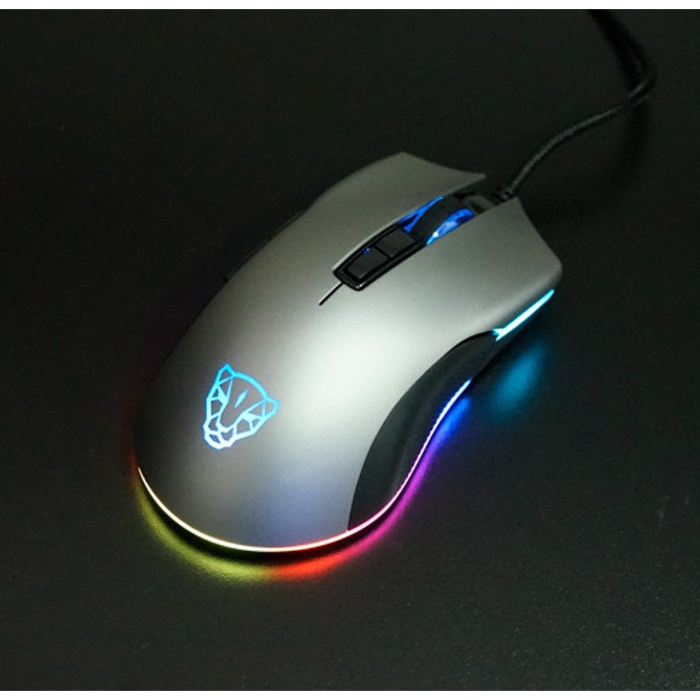 Chuột Motospeed V70 (PW3325) NEW RGB Gaming mouse có LED thay đổi theo DPI xám