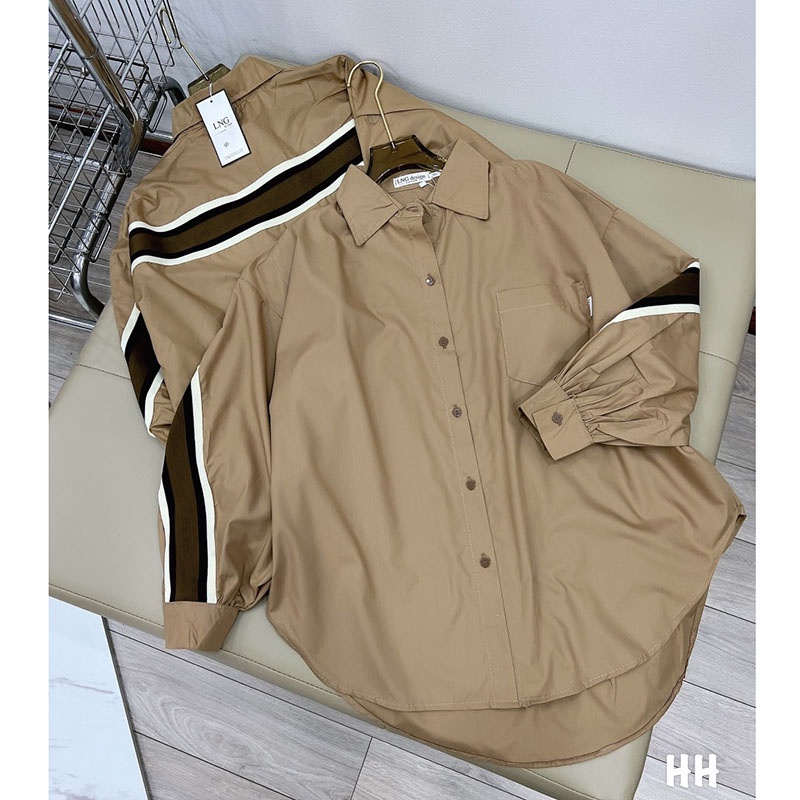 Áo Sơ Mi Dáng Rộng Cá Tính Phối Viền M0125- Lolla_Fashion